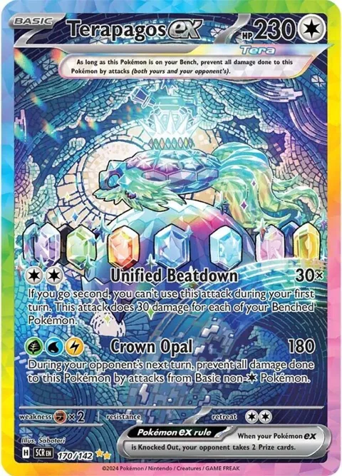 Terapagos ex #170/142 Holofoil Pokémon card from Stellar Crown