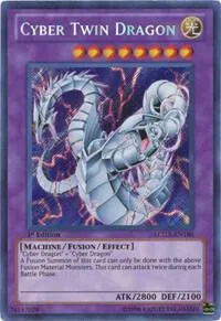 Cyber Twin Dragon LCGX-EN180 1st Edition Yu-Gi-Oh card from Legendary Collection 2
