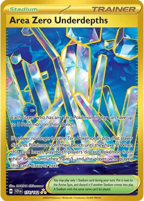 Area Zero Underdepths #174/142 Holofoil Pokémon card from Stellar Crown
