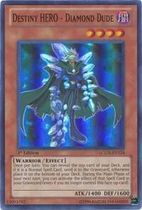 Destiny HERO - Diamond Dude LCGX-EN124 Unlimited Yu-Gi-Oh card from Legendary Collection 2