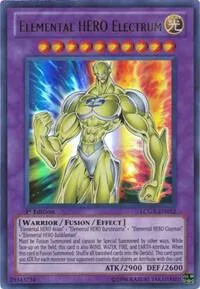 Elemental HERO Electrum LCGX-EN052 1st Edition Yu-Gi-Oh card from Legendary Collection 2