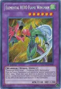 Elemental HERO Flame Wingman LCGX-EN045 1st Edition Yu-Gi-Oh card from Legendary Collection 2