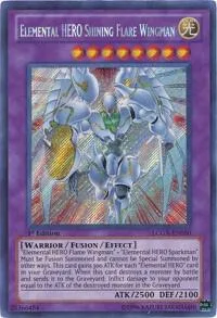 Elemental HERO Shining Flare Wingman LCGX-EN050 Unlimited Yu-Gi-Oh card from Legendary Collection 2