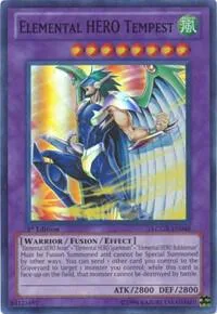 Elemental HERO Tempest LCGX-EN048 1st Edition Yu-Gi-Oh card from Legendary Collection 2