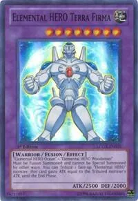 Elemental HERO Terra Firma LCGX-EN075 Unlimited Yu-Gi-Oh card from Legendary Collection 2