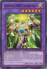 Elemental HERO Thunder Giant LCGX-EN046 Yu-Gi-Oh card from Legendary Collection 2