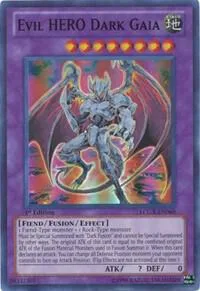 Evil HERO Dark Gaia LCGX-EN069 Unlimited Yu-Gi-Oh card from Legendary Collection 2