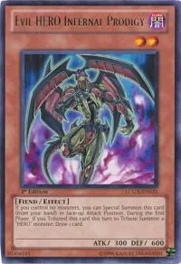Evil HERO Infernal Prodigy LCGX-EN031 Unlimited Yu-Gi-Oh card from Legendary Collection 2