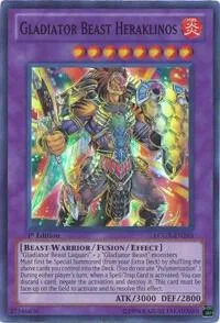 Gladiator Beast Heraklinos LCGX-EN253 Unlimited Yu-Gi-Oh card from Legendary Collection 2