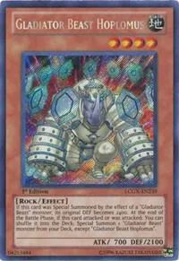 Gladiator Beast Hoplomus LCGX-EN239 1st Edition Yu-Gi-Oh card from Legendary Collection 2