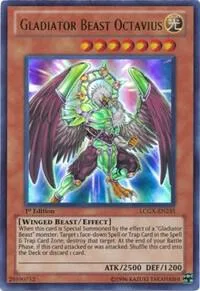 Gladiator Beast Octavius LCGX-EN235 Yu-Gi-Oh card from Legendary Collection 2