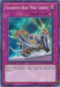 Gladiator Beast War Chariot LCGX-EN266 1st Edition Yu-Gi-Oh card from Legendary Collection 2
