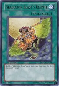 Gladiator Beast's Respite LCGX-EN254 1st Edition Yu-Gi-Oh card from Legendary Collection 2