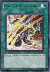 Gladiator Proving Ground LCGX-EN257 1st Edition Yu-Gi-Oh card from Legendary Collection 2