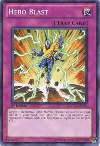 Hero Blast LCGX-EN120 Yu-Gi-Oh card from Legendary Collection 2