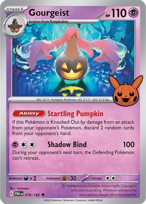Gourgeist #078/182 Pokémon card from Trick or Trade BOOster Bundle 2024