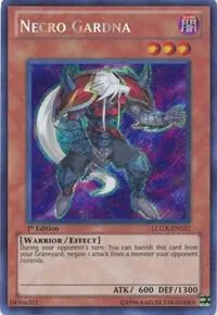 Necro Gardna LCGX-EN027 1st Edition Yu-Gi-Oh card from Legendary Collection 2