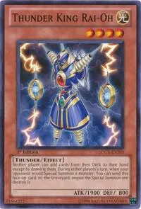Thunder King Rai-Oh LCGX-EN203 1st Edition Yu-Gi-Oh card from Legendary Collection 2