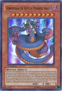 Vennominaga the Deity of Poisonous Snakes LCGX-EN191 Yu-Gi-Oh card from Legendary Collection 2