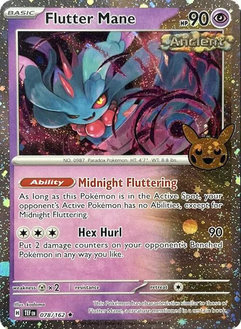 Flutter Mane Cosmos Holo #078/162 Holofoil Pokémon card from Trick or Trade BOOster Bundle 2024