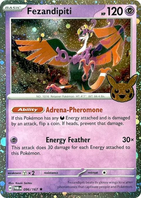 Fezandipiti Cosmos Holo #096/167 Holofoil Pokémon card from Trick or Trade BOOster Bundle 2024