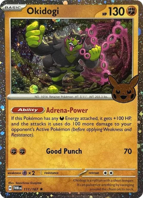 Okidogi Cosmos Holo #111/167 Holofoil Pokémon card from Trick or Trade BOOster Bundle 2024