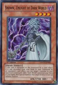 Snoww, Unlight of Dark World SDGU-EN002 1st Edition Yu-Gi-Oh card from Structure Deck: Gates of the Underworld