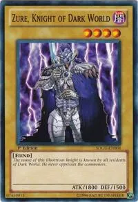 Zure, Knight of Dark World SDGU-EN004 Yu-Gi-Oh card from Structure Deck: Gates of the Underworld