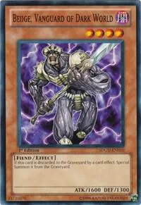Beiige, Vanguard of Dark World SDGU-EN010 Yu-Gi-Oh card from Structure Deck: Gates of the Underworld