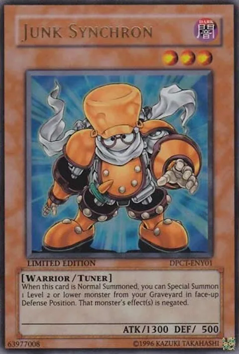 Junk Synchron DPCT-ENY01 Yu-Gi-Oh card from 2010 Duelist Pack Collection Tin