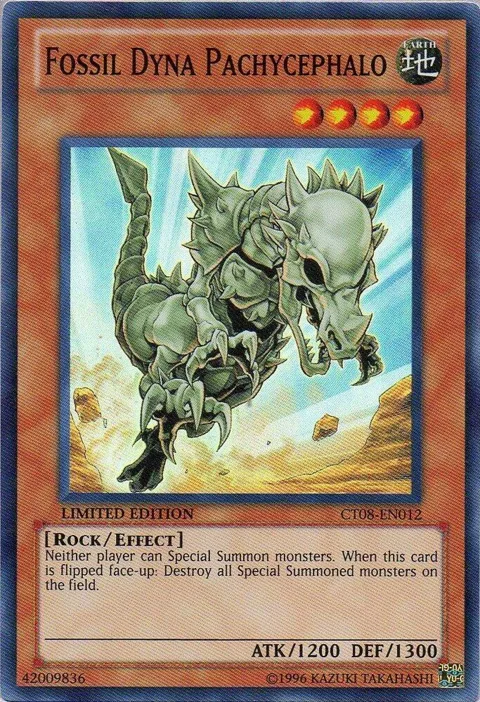 Fossil Dyna Pachycephalo CT08-EN012 Yu-Gi-Oh card from 2011 Collectors Tins