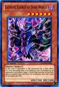 Latinum, Exarch of Dark World PHSW-EN085 Unlimited Yu-Gi-Oh card from Photon Shockwave