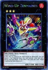 Wind-Up Zenmaines PHSW-EN087 1st Edition Yu-Gi-Oh card from Photon Shockwave