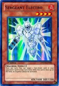 Sergeant Electro PHSW-EN090 Unlimited Yu-Gi-Oh card from Photon Shockwave