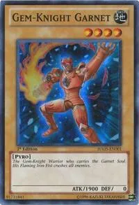 Gem-Knight Garnet HA05-EN001 1st Edition Yu-Gi-Oh card from Hidden Arsenal 5: Steelswarm Invasion