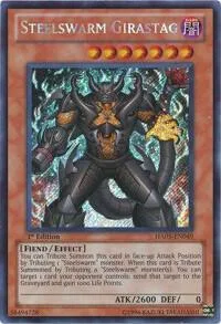 Steelswarm Girastag HA05-EN049 Yu-Gi-Oh card from Hidden Arsenal 5: Steelswarm Invasion
