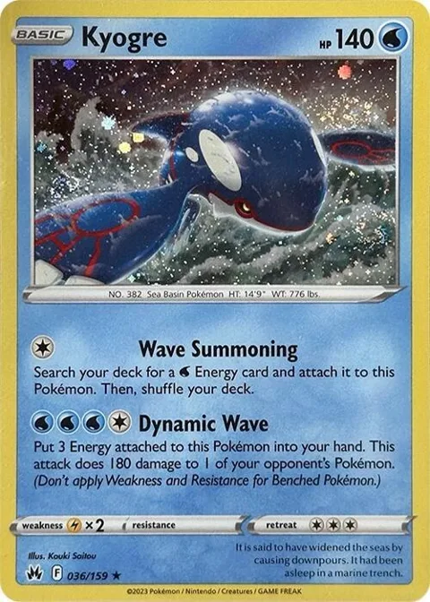 Kyogre - 036/159 Pixel Holo #036/159 Holofoil Pokémon card from Miscellaneous Cards & Products