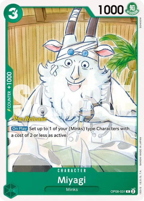 Miyagi OP08-031 Pre-Release One Piece card from Two Legends Pre-Release Cards