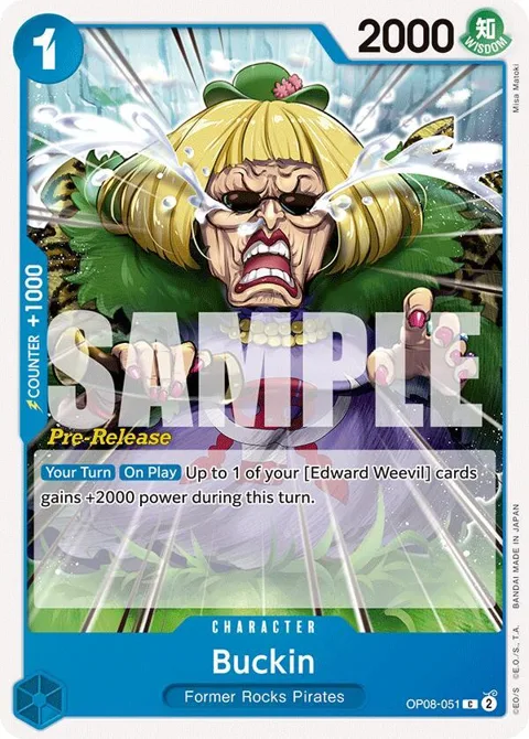 Buckin OP08-051 Pre-Release One Piece card from Two Legends Pre-Release Cards