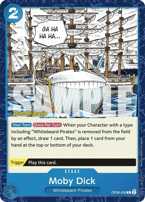 Moby Dick OP08-056 Pre-Release One Piece card from Two Legends Pre-Release Cards