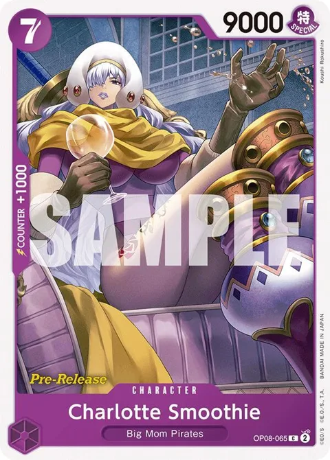 Charlotte Smoothie OP08-065 Pre-Release One Piece card from Two Legends Pre-Release Cards