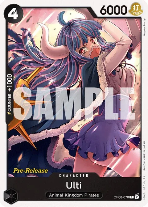 Ulti OP08-078 Pre-Release One Piece card from Two Legends Pre-Release Cards