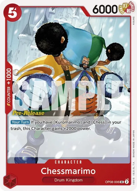 Chessmarimo OP08-006 Pre-Release One Piece card from Two Legends Pre-Release Cards