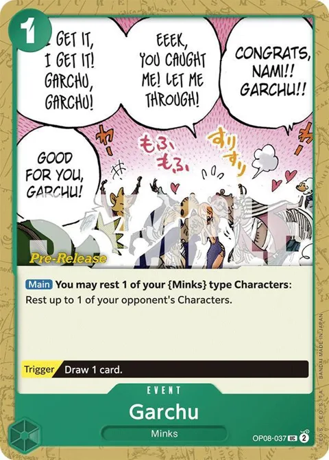 Garchu OP08-037 Pre-Release One Piece card from Two Legends Pre-Release Cards