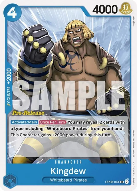 Kingdew OP08-044 Pre-Release One Piece card from Two Legends Pre-Release Cards
