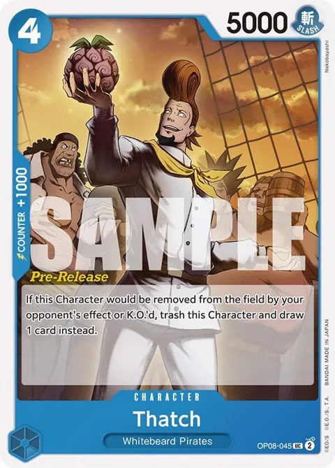 Thatch OP08-045 Pre-Release One Piece card from Two Legends Pre-Release Cards