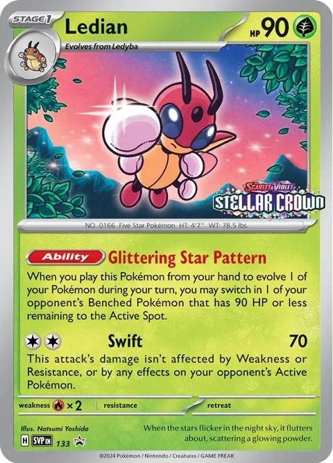 Ledian #133 Holofoil Pokémon card from Scarlet & Violet Promo Cards