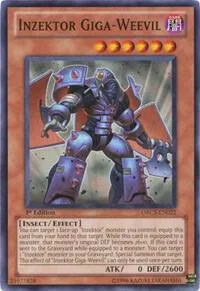 Inzektor Giga-Weevil ORCS-EN022 Unlimited Yu-Gi-Oh card from Order of Chaos