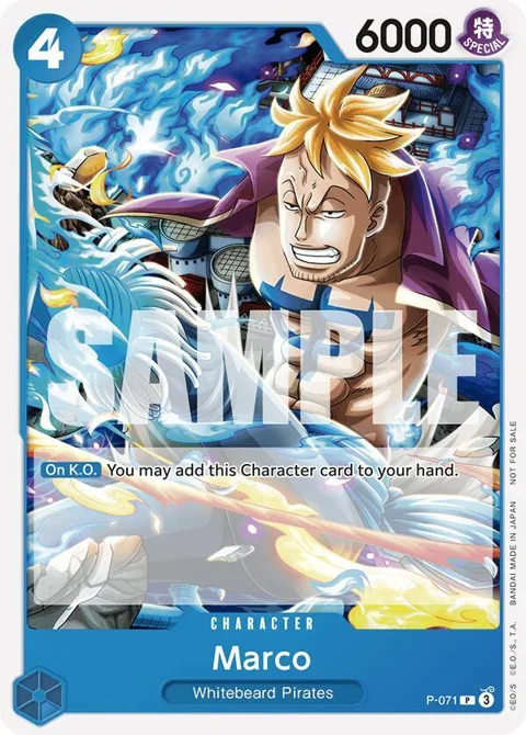 Marco Two Legends Pre-Release P-071 One Piece card from One Piece Promotion Cards