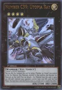 Number C39: Utopia Ray ORCS-EN040 Unlimited Yu-Gi-Oh card from Order of Chaos